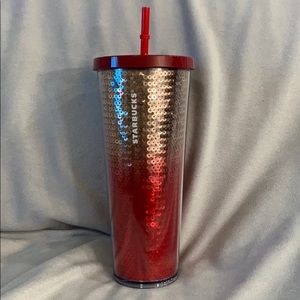 Red sequin Starbucks tumbler